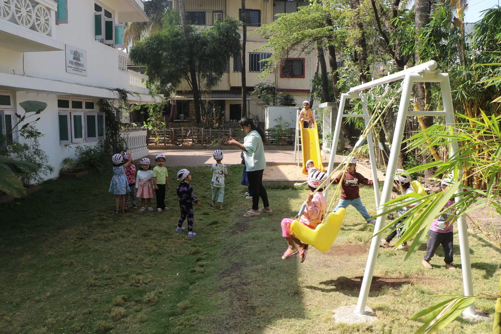 Children playing at Matern Roots Preschool